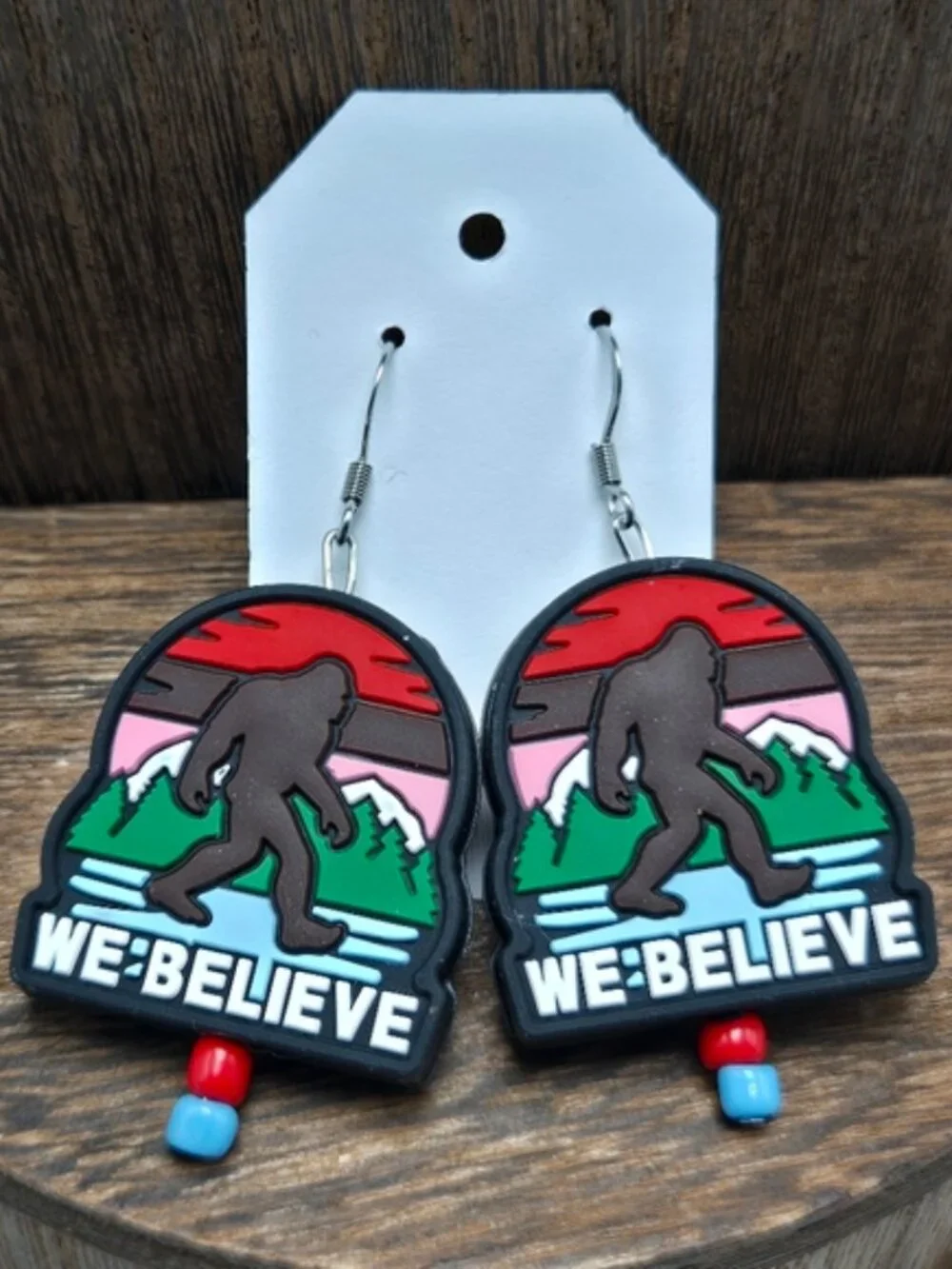Bigfoot Earrings Sasquatch Cryptid Mythical Believer Forest Mountain PNW Dangle